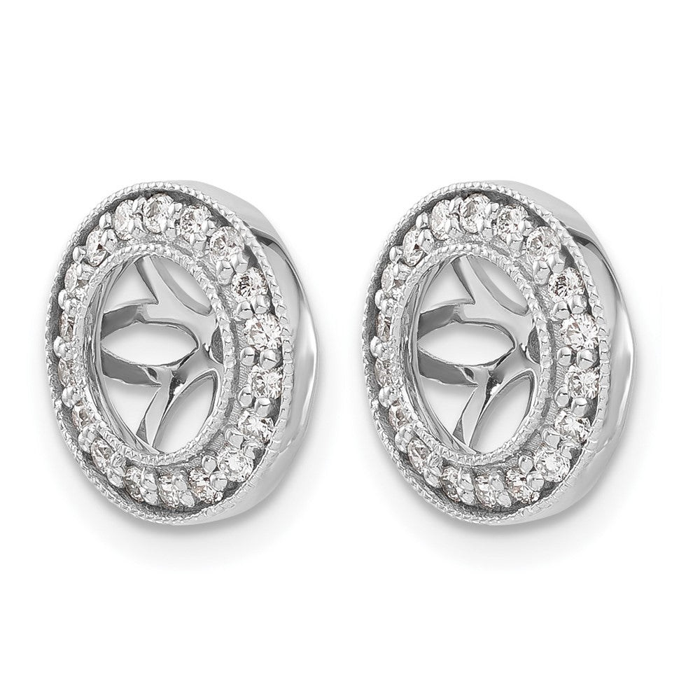 14k White Gold 1/3ct Diamond Earring Jackets