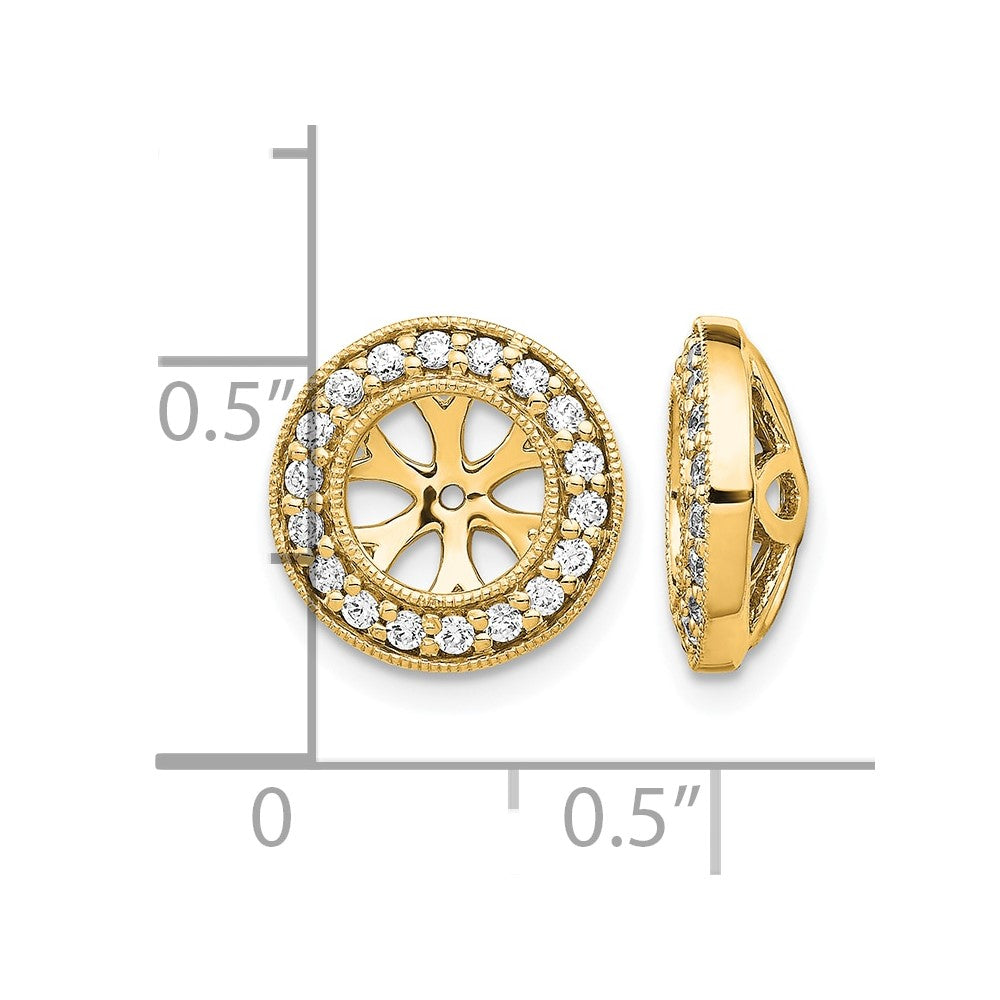 14k 1/3ct Diamond Earring Jackets
