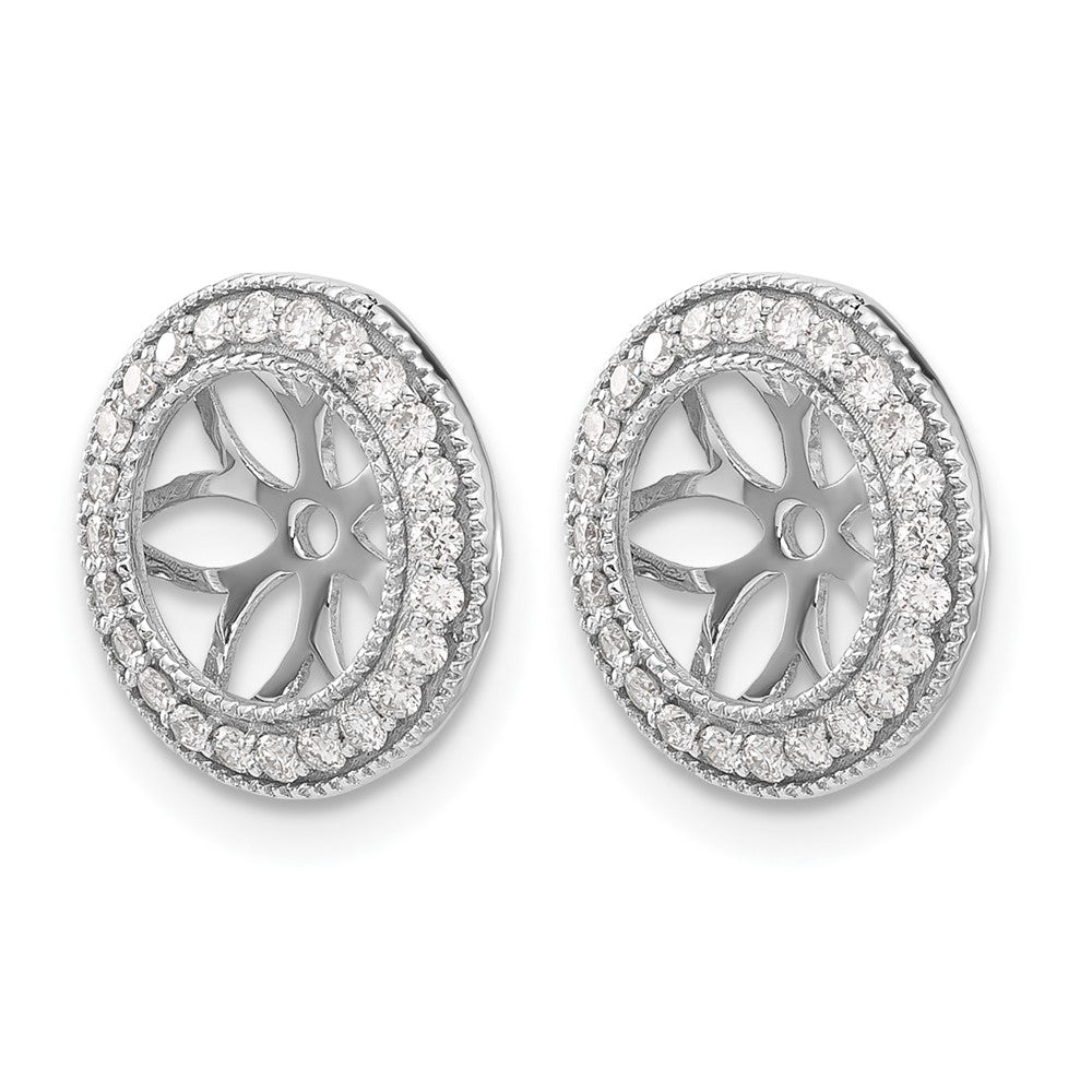 14k White Gold 3/8ct Diamond Earring Jackets