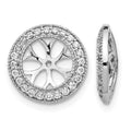 14k White Gold 3/8ct Diamond Earring Jackets