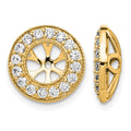 14k Yellow Gold Diamond Earring Jackets