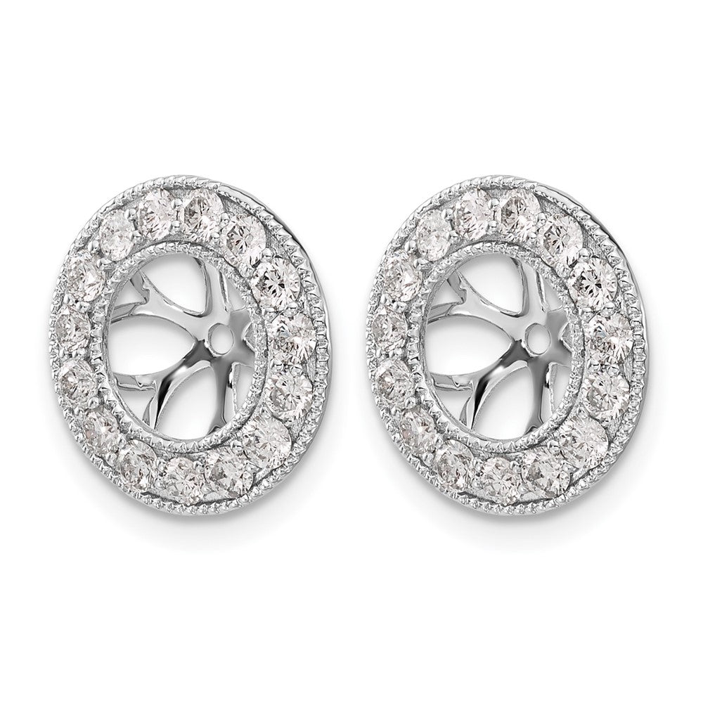 14k White Gold 1ct Diamond Earring Jackets