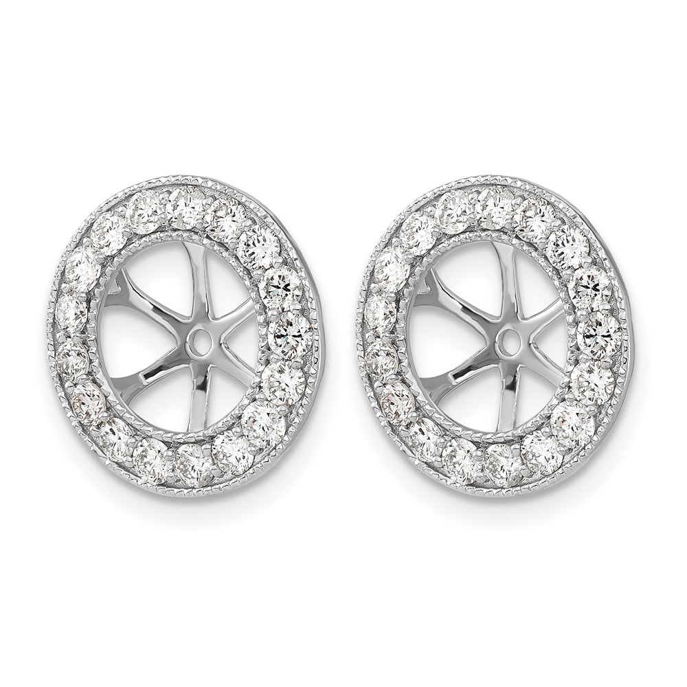 14k White Gold 1-1/6ct Diamond Earring Jackets