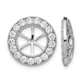14k White Gold 1-1/6ct Diamond Earring Jackets