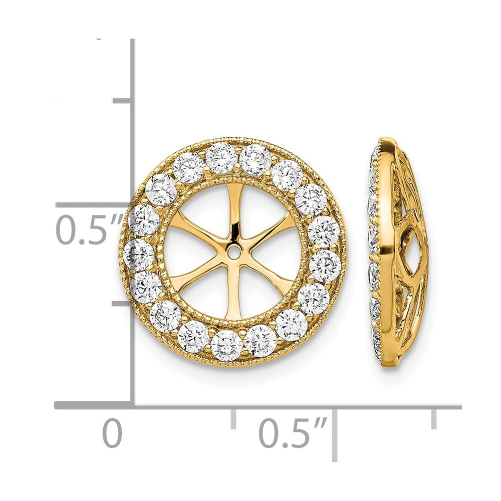 14k 1-1/6ct Diamond Earring Jackets
