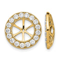 14k 1-1/6ct Diamond Earring Jackets