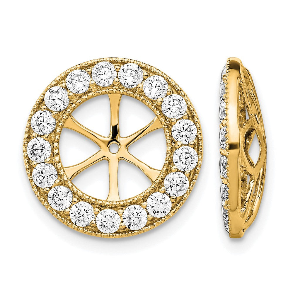 14k 1-1/6ct Diamond Earring Jackets