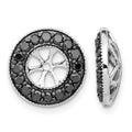 14k White Gold 3/4ct Black Diamond Earring Jackets