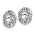 14k White Gold Fancy 1/10ct Diamond Earring Jackets