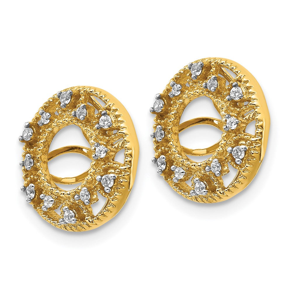 14k Fancy Diamond Earring Jackets