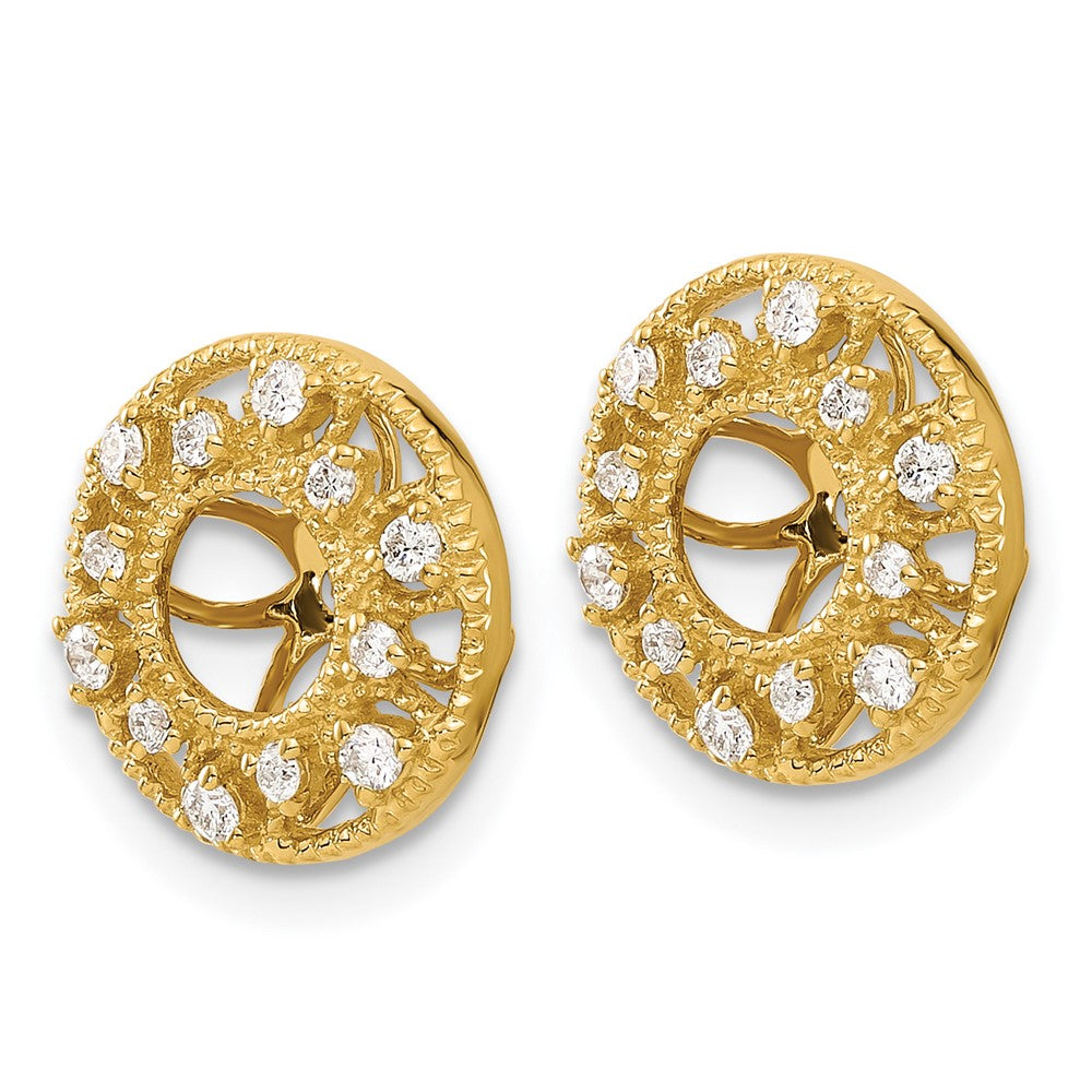 14k Fancy Diamond Earring Jackets