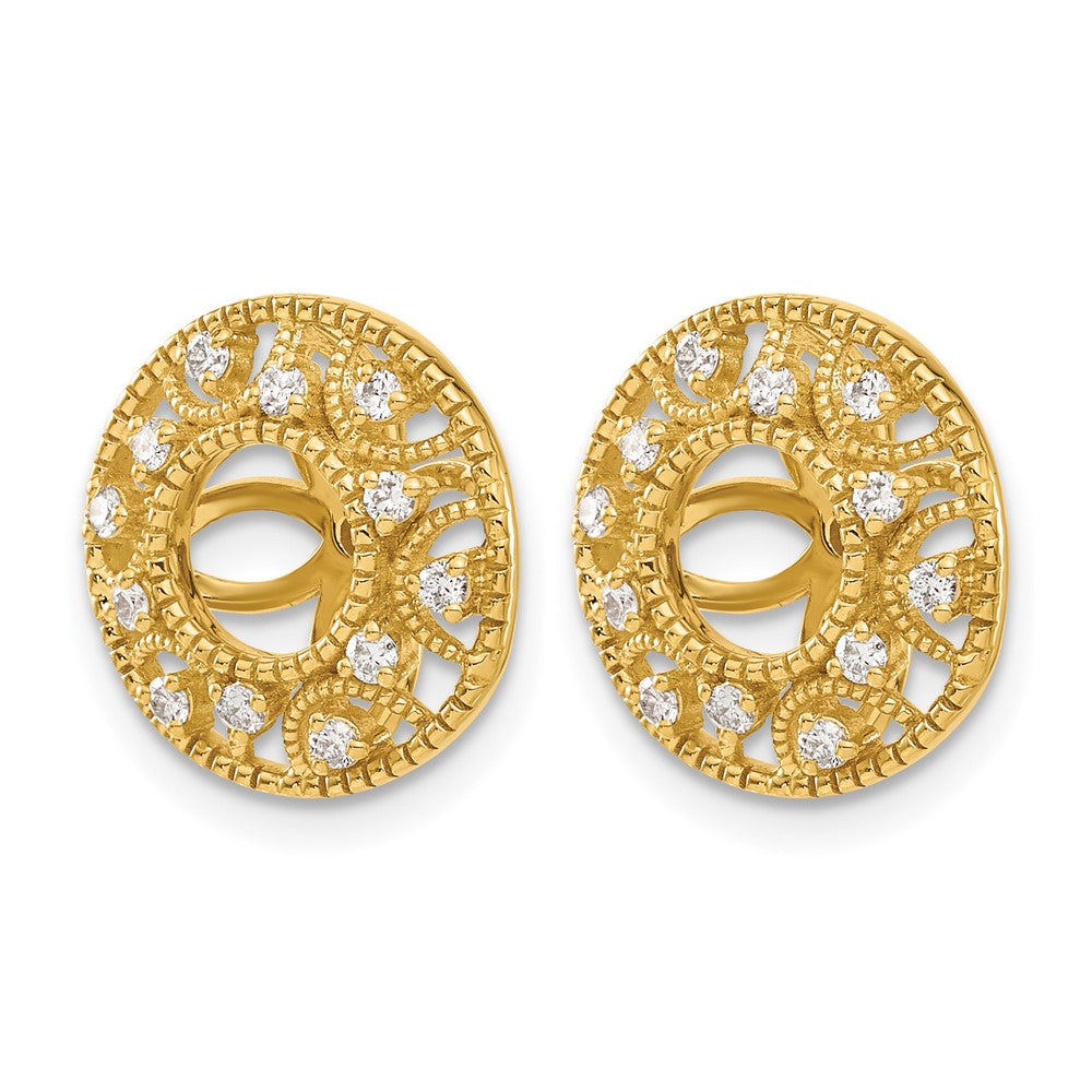 14k Fancy Diamond Earring Jackets