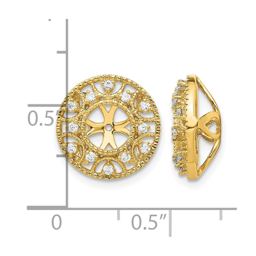 14k Fancy Diamond Earring Jackets