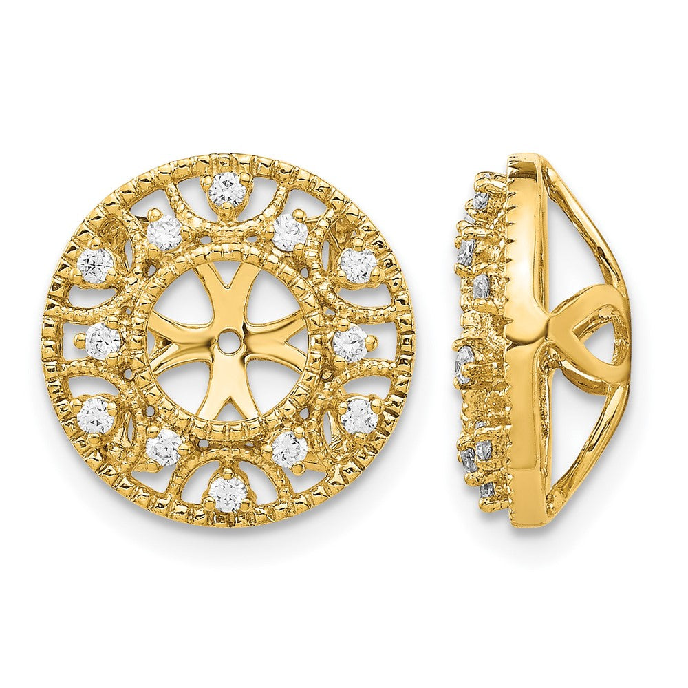 14k Fancy Diamond Earring Jackets
