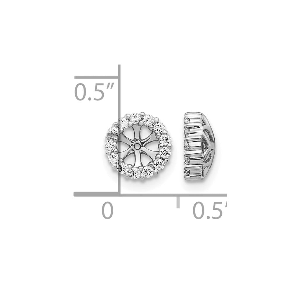 10k White Gold Diamond Earring Jackets