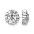 10k White Gold Diamond Earring Jackets