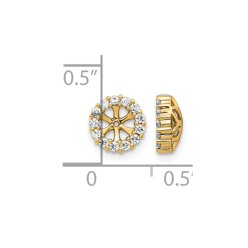 14K Yellow Gold Diamond Earring Jackets