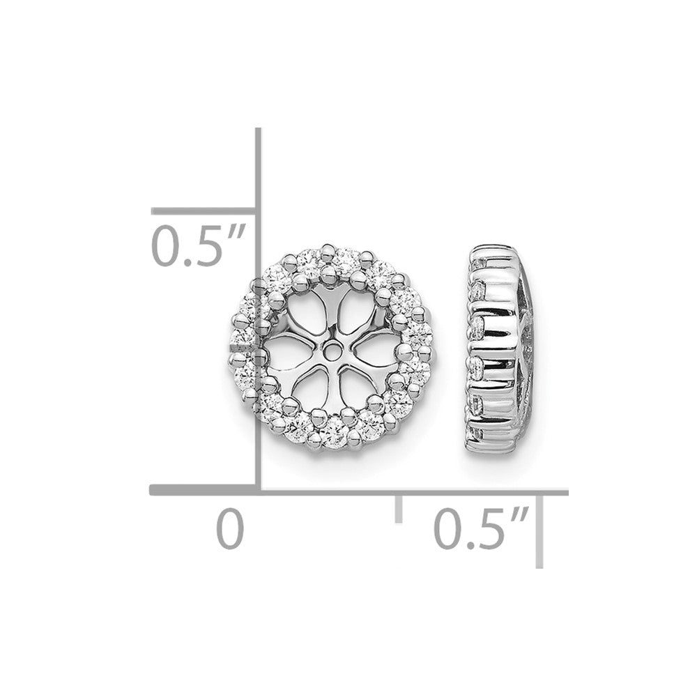 10k White Gold Diamond Earring Jackets