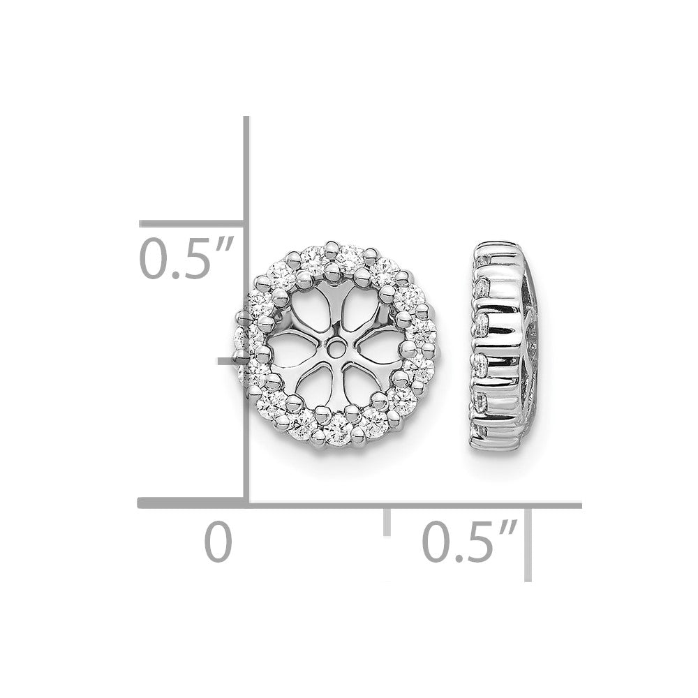 14K White Gold Diamond Earring Jackets-Mtg only-NO Dias.