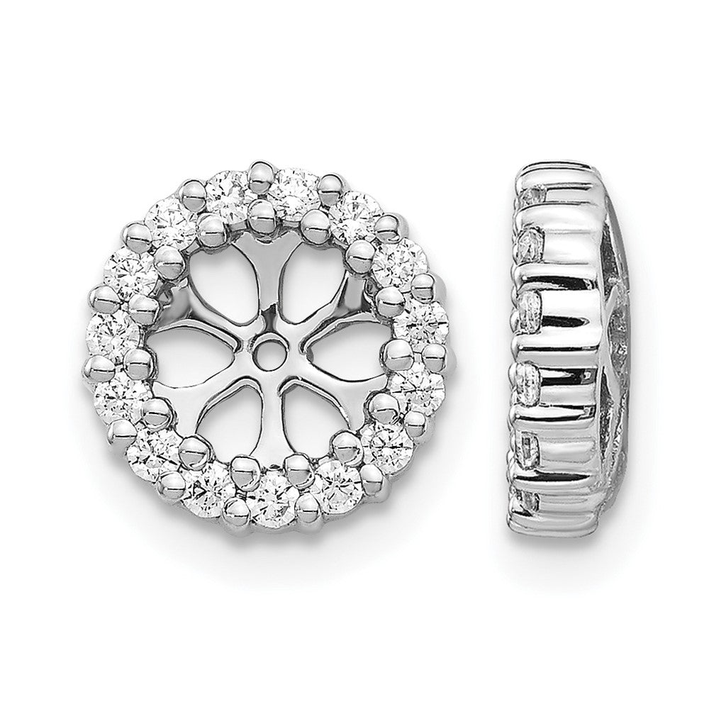 14K White Gold Diamond Earring Jackets-Mtg only-NO Dias.