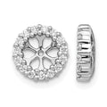 14K White Gold Diamond Earring Jackets-Mtg only-NO Dias.