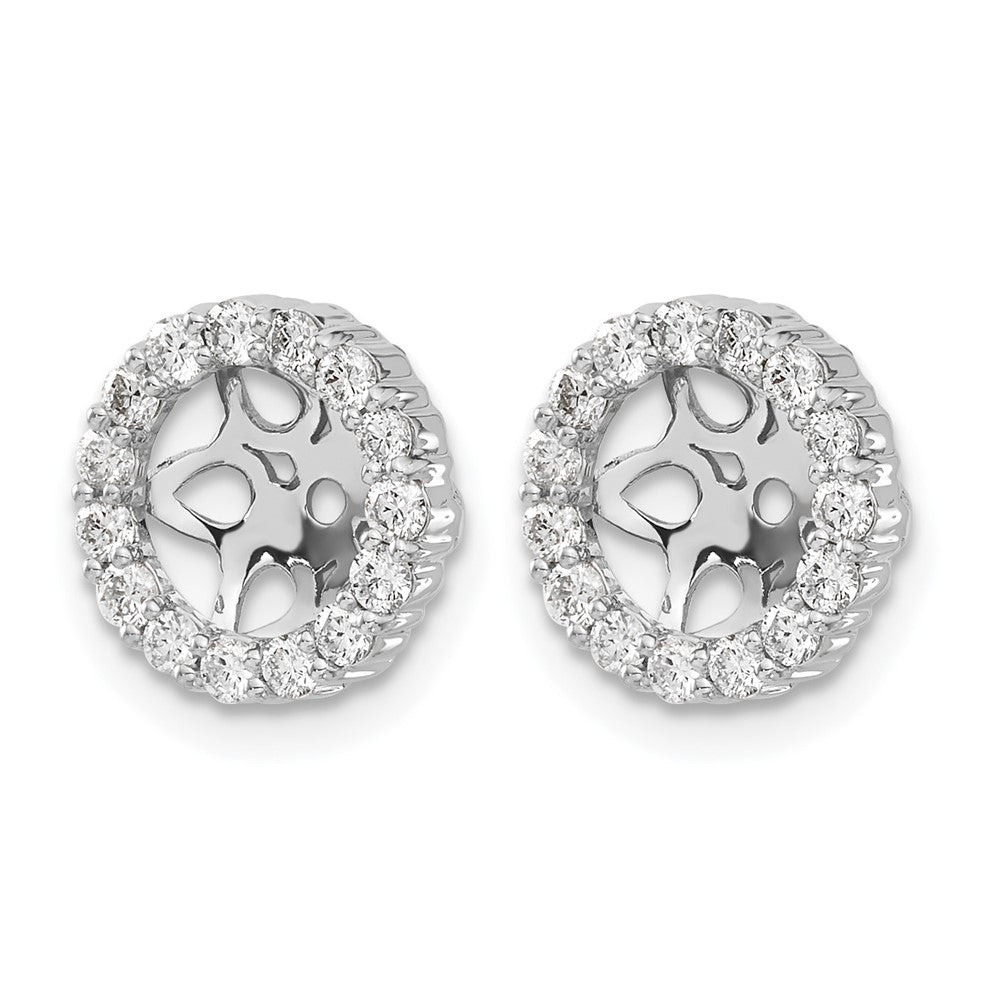14k White Gold Diamond Earring Jackets