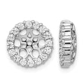 14k White Gold Diamond Earring Jackets
