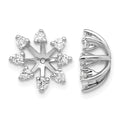 14k White Gold AA Fancy Diamond Earring Jacket