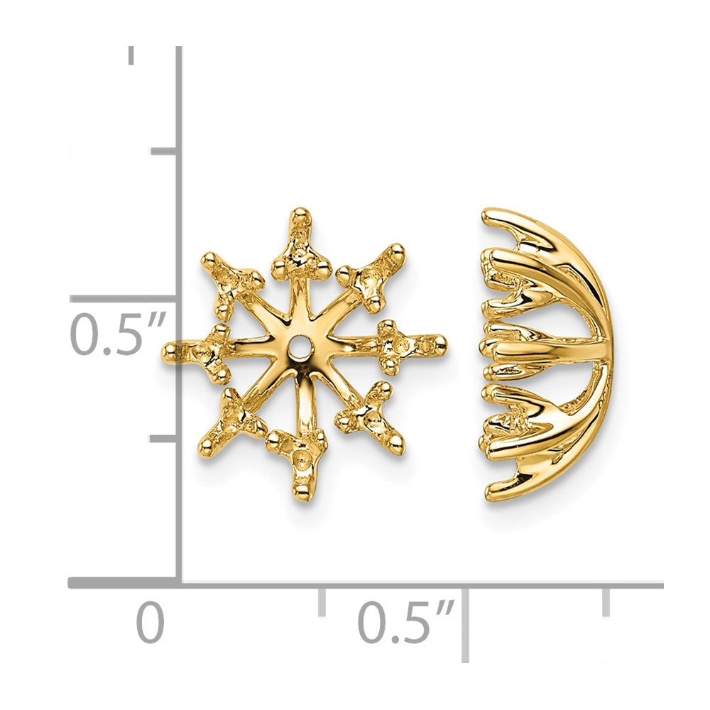 14k Fancy Diamond Earrings Jacket Mountings