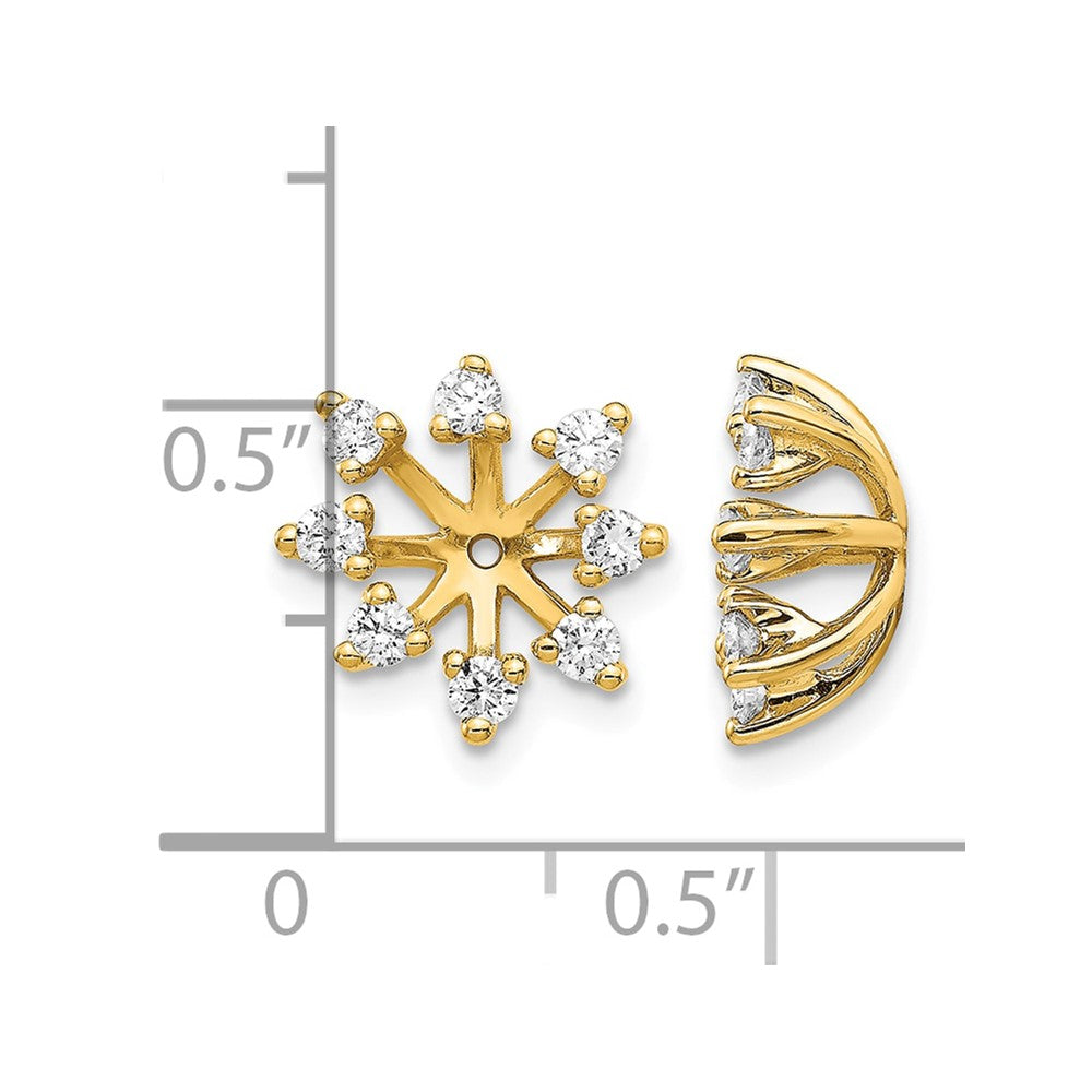 14k AA Fancy Diamond Earring Jacket
