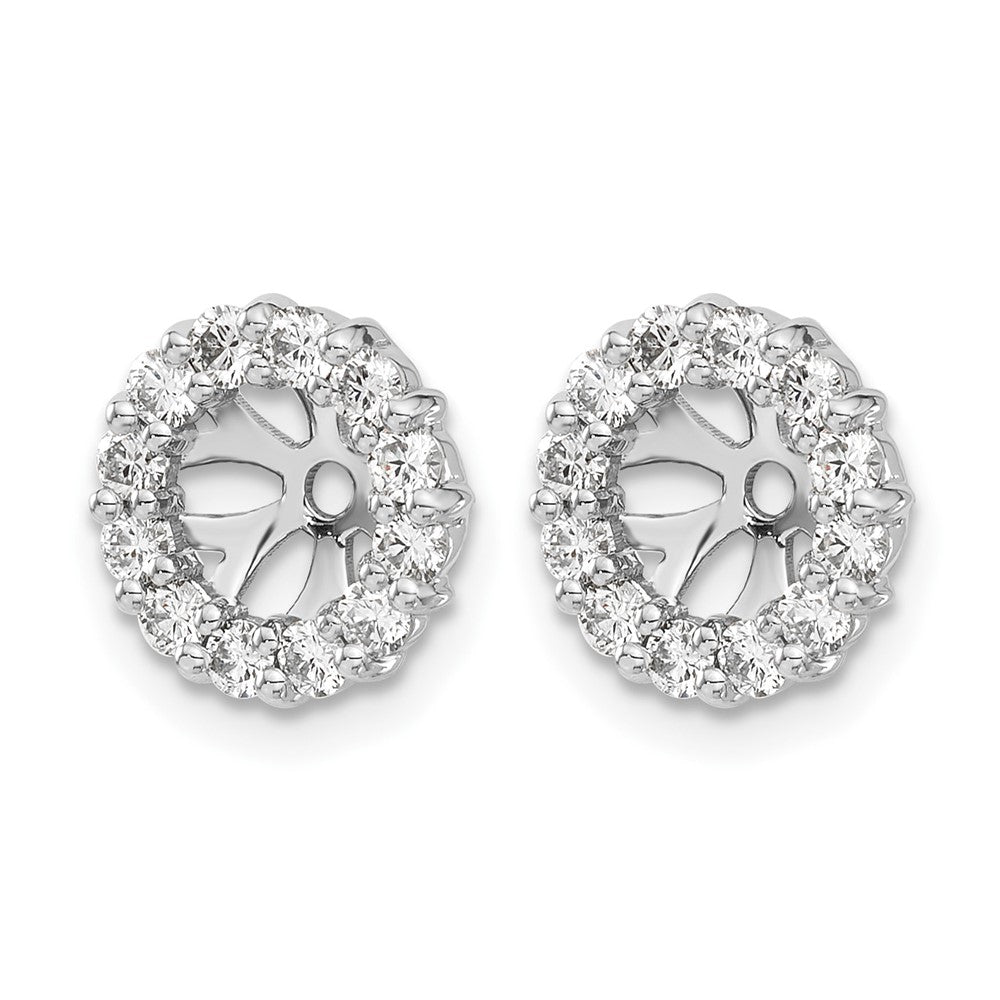 14k White Gold Diamond Earring Jackets
