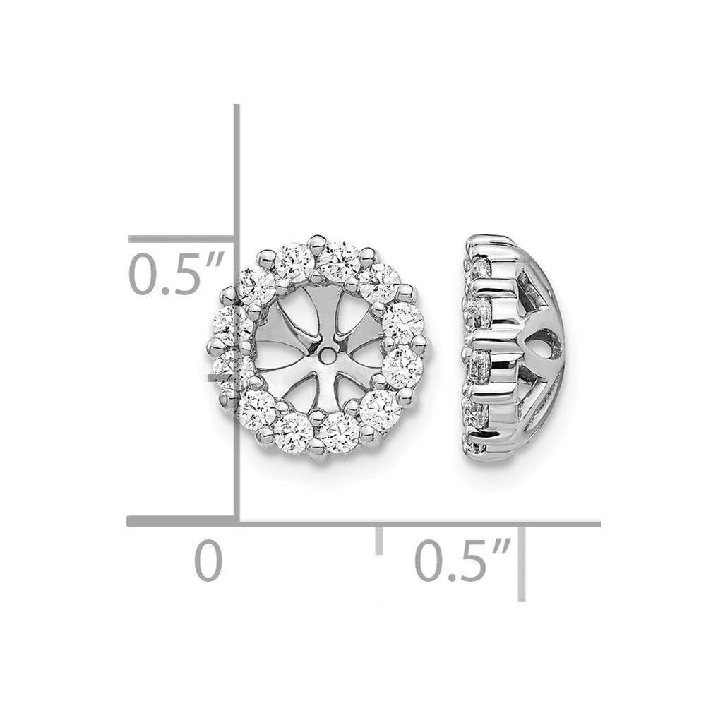 14k White Gold Diamond Earring Jackets