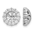 14k White Gold Diamond Earring Jackets
