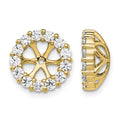 14K Yellow Gold Diamond Earring Jackets