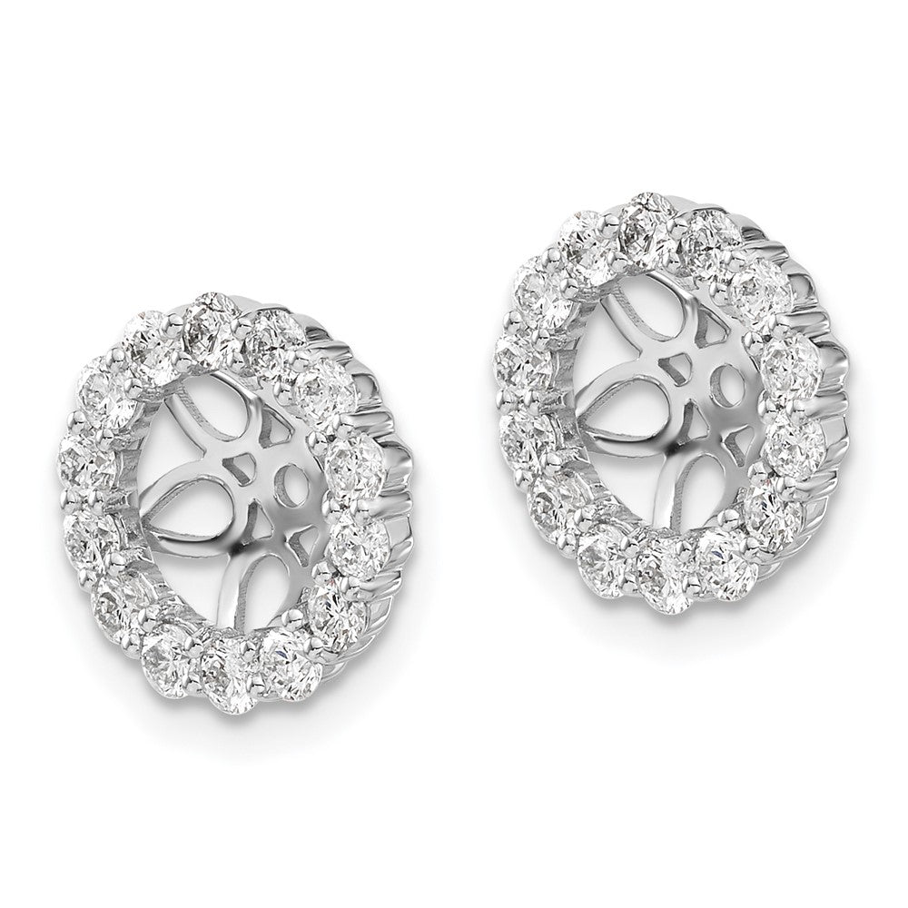 14k White Gold Diamond Earring Jackets