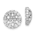 14k White Gold Diamond Earring Jackets