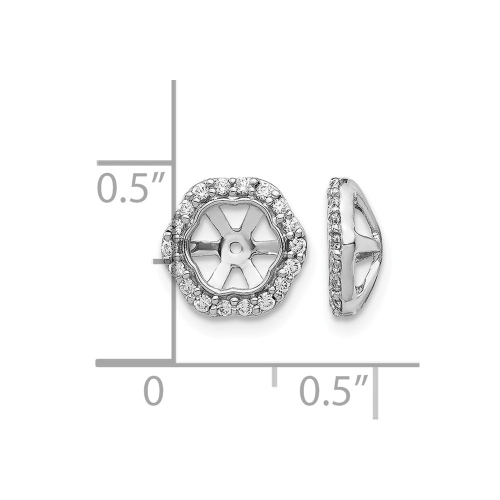 10k White Gold Diamond Earring Jackets