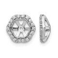 10k White Gold Diamond Earring Jackets