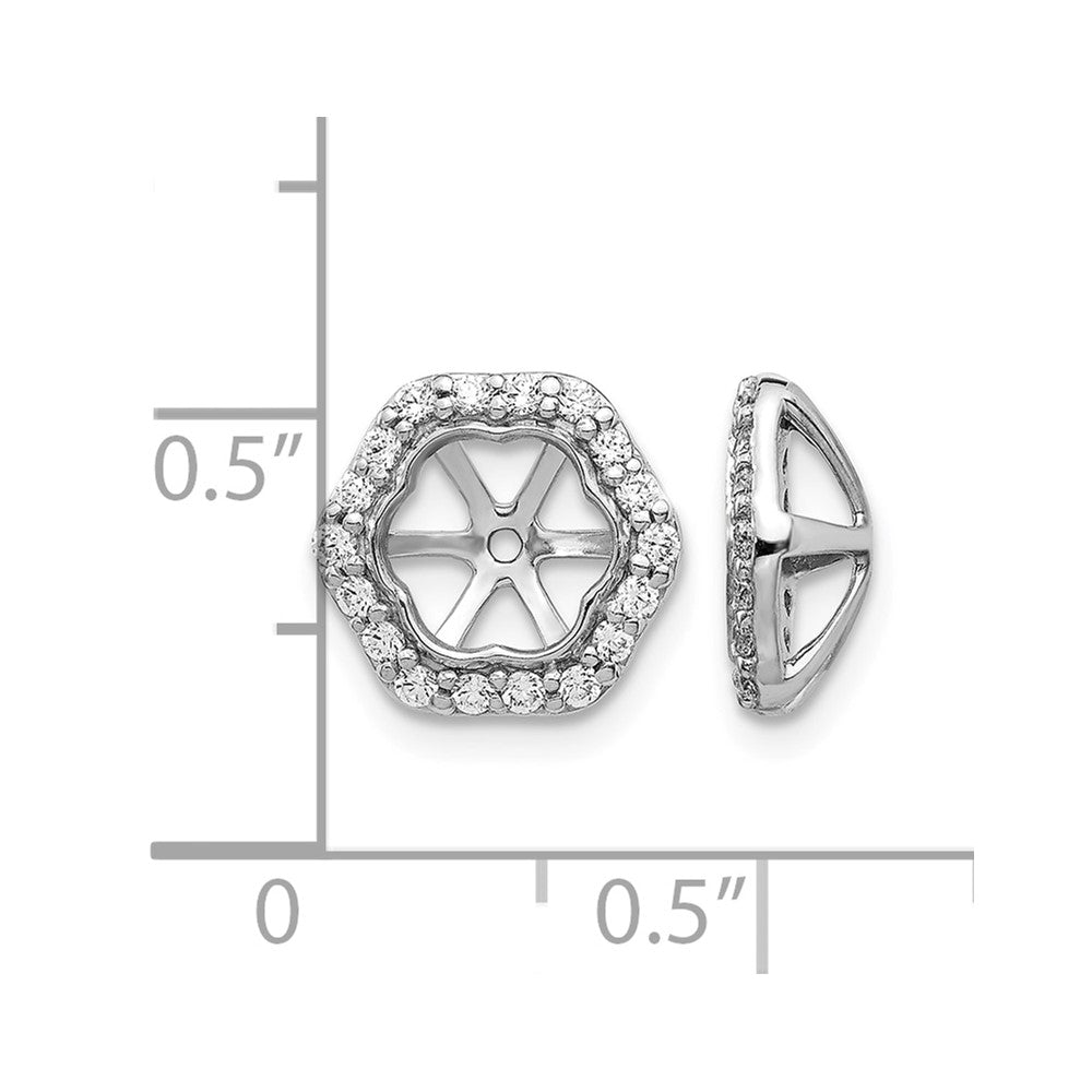 10k White Gold Diamond Earring Jackets