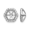 10k White Gold Diamond Earring Jackets