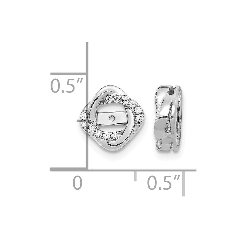 14k White Gold Diamond Jacket Earrings