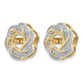 14k Yellow Gold Diamond Jacket Earrings