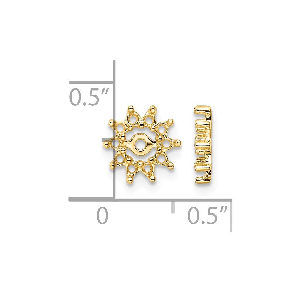 14k Fancy Diamond Earrings Jacket Mountings