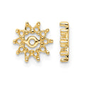 14k Fancy Diamond Earrings Jacket Mountings
