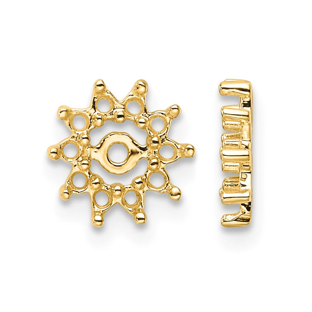 14k Fancy Diamond Earrings Jacket Mountings