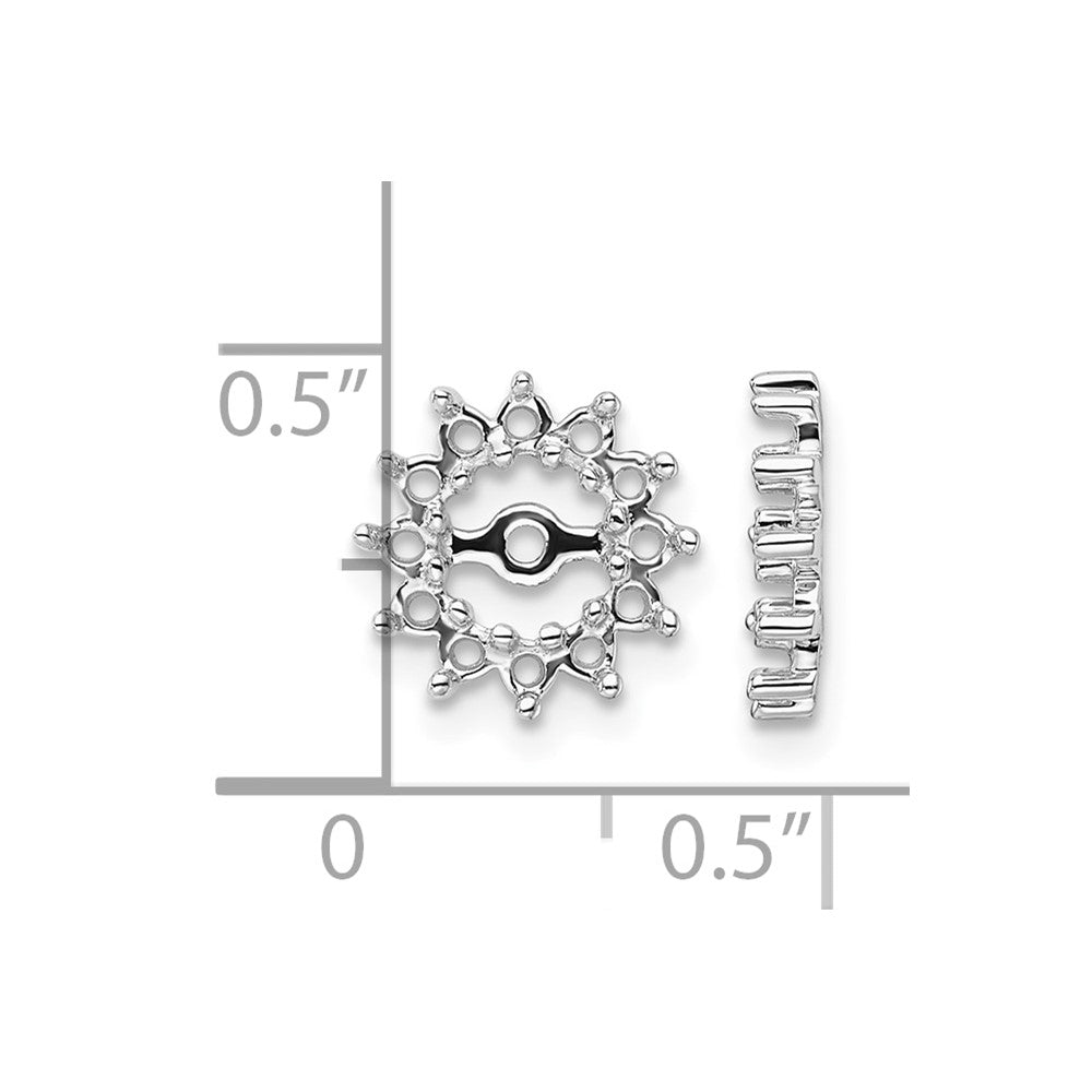 10k White Gold Fancy Diamond Earring Jacket Mountings