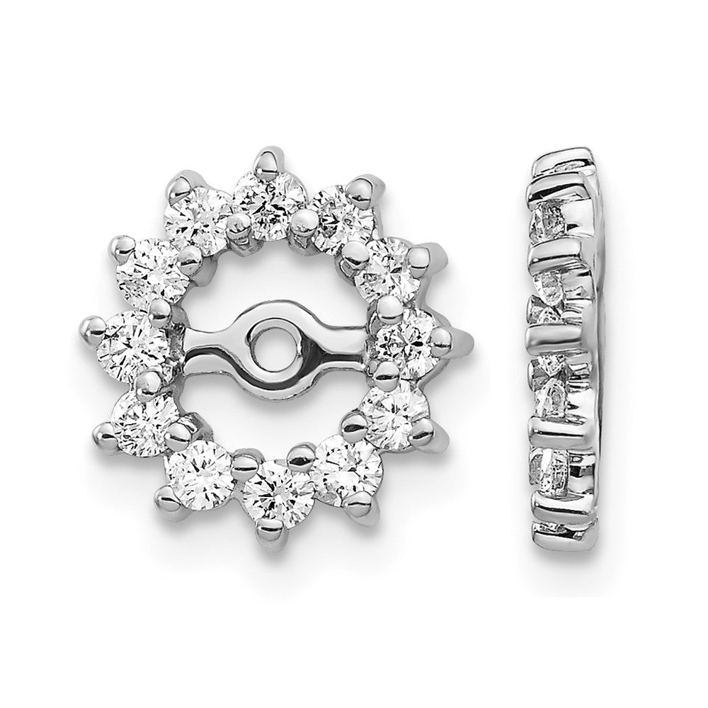 10k White Gold AA Diamond Earring Jacket