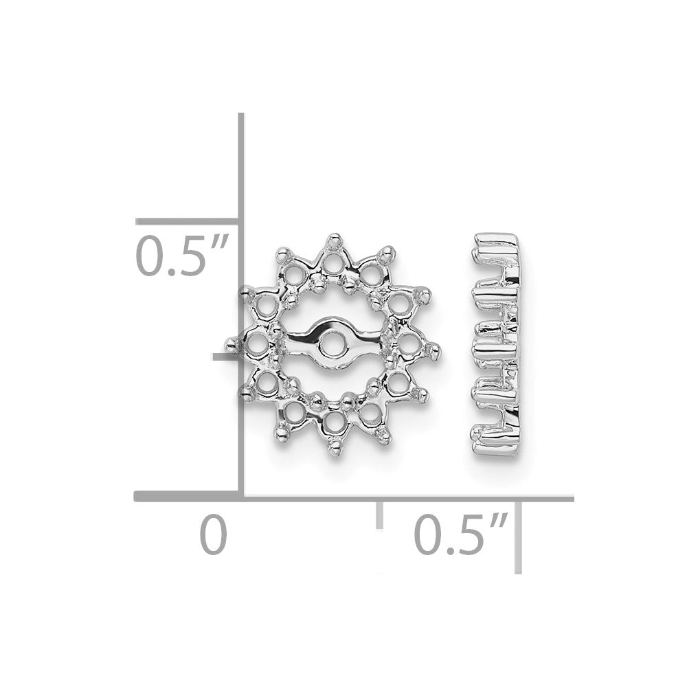 14k White Gold Fancy Diamond Earring Jacket Mountings