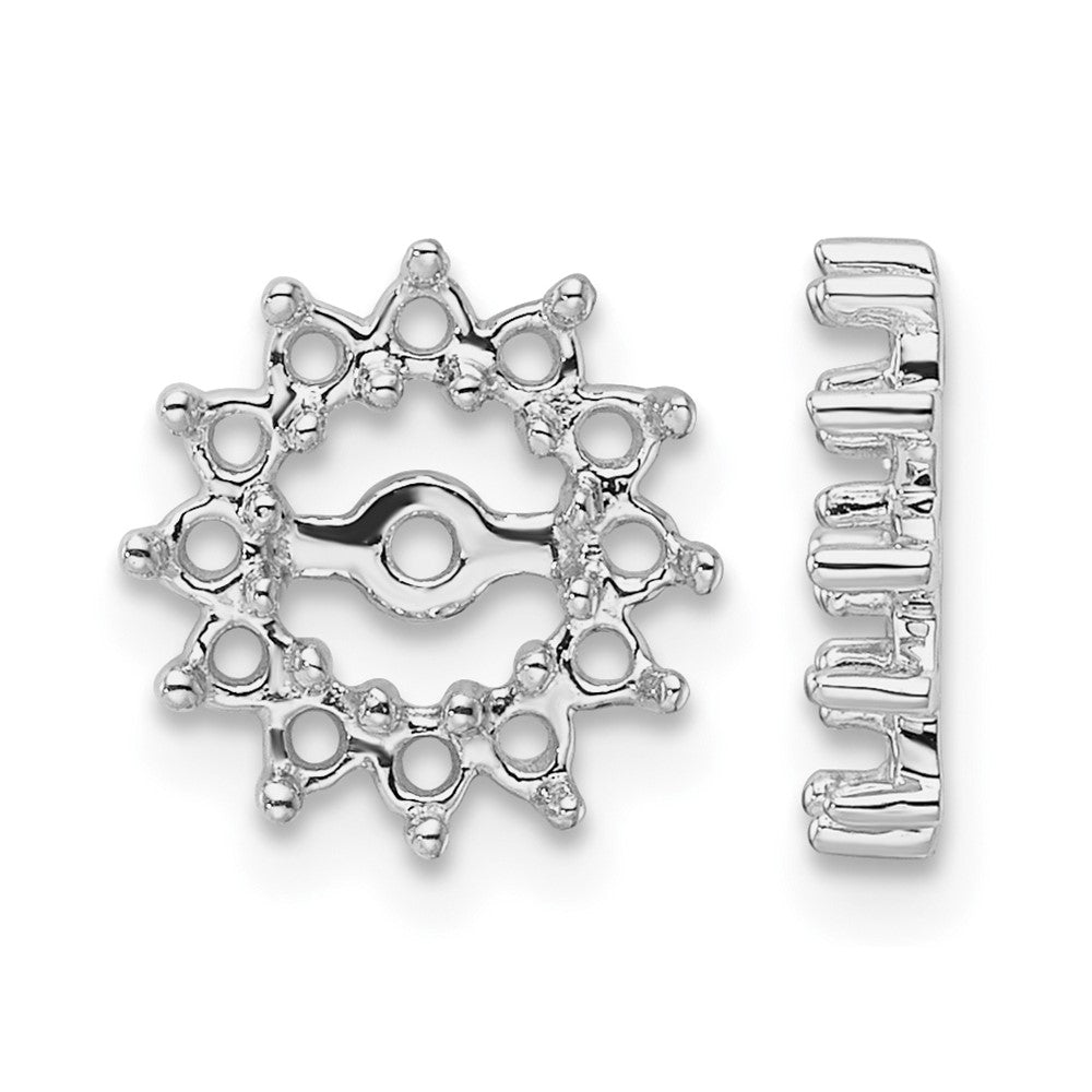 14k White Gold Fancy Diamond Earring Jacket Mountings