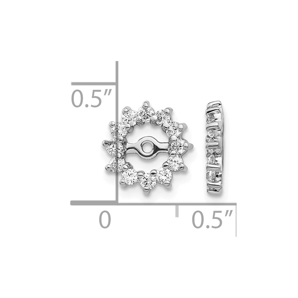 14k White Gold AA Diamond Earring Jacket